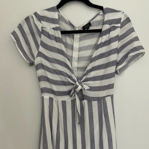 Lira: Striped Dress with Front Tie